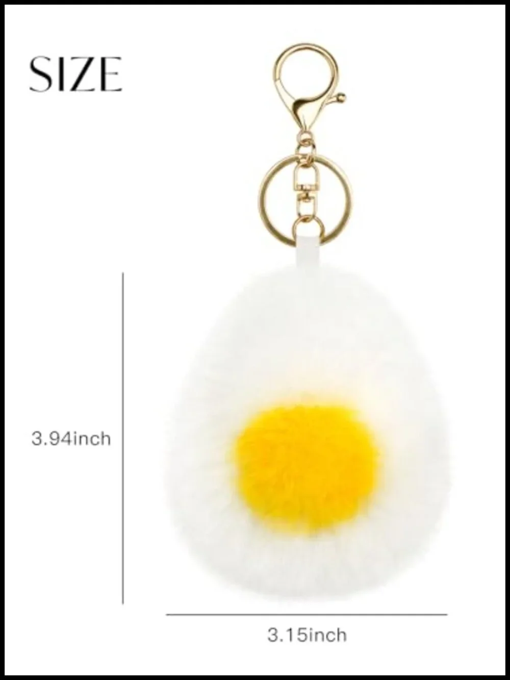 Rabbit Fur Keychain Cute Fluffy Pom Pom Charm for Bags or Backpacks